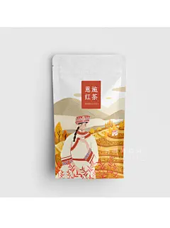 恩施茶叶包装插画