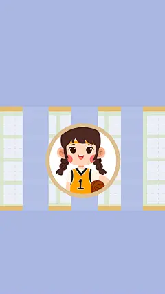 520可爱女生插画情侣手机壁纸套系