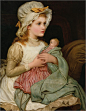 A Young Girl with Her Doll - Kate Perugini (english painter)