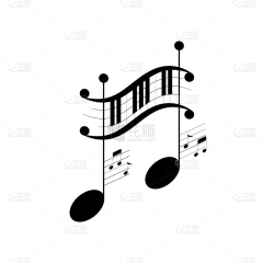 手绘-音符元素艺术时间贴纸-SVG3