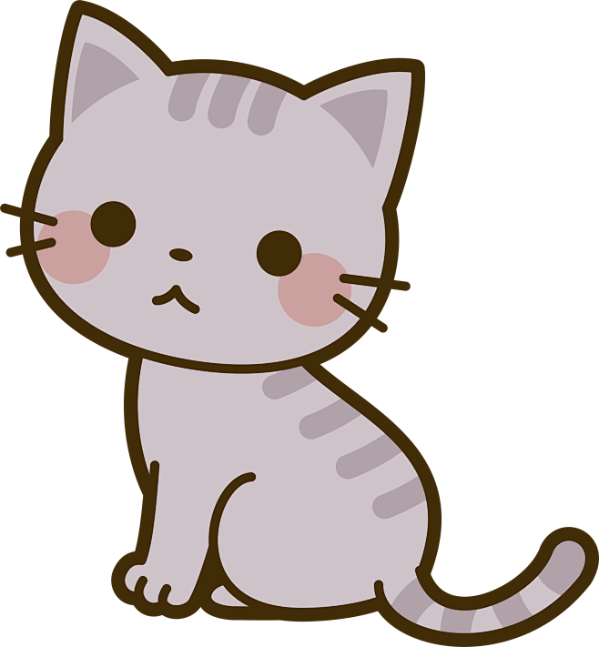 卡通猫狗元素剪贴画图标LOGO手绘素材印...