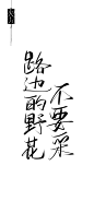路边的野花不要采│渣渣字素│转采+关注可网商│美工展示需标原唐飒or夜九