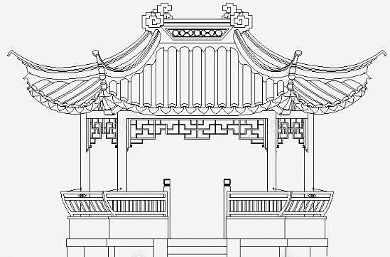 中式凉亭 页面网页 平面电商 创意素材