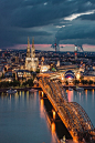 wonderous-world:

Cologne at Blue Hour by Villy