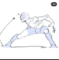 a drawing of a football player running with the ball in his hand and an arrow pointing at him