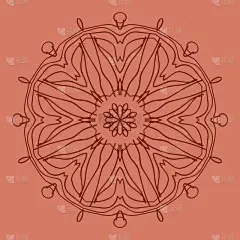手绘曼荼罗。圆花边装饰。矢量插图。用于涂色书，贺卡，请帖，纹身。抗应激治疗模式。