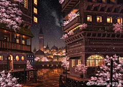 一组场景插画  日本插画师 ぺい ​​​​