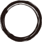 中国风古风水墨毛笔圆圈圆环边框透明免抠PNG图案 PS设计素材 (18)