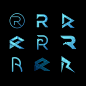 Letter r initials modern logo design Premium Vector