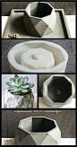 Nordic wind concrete silicone mold. An easy way to make gorgeous geometric cement planters at home. #ad #concrete #siliconemold #planter #flowerpot #cement #mold #diy #crafts #homedecor #geometric