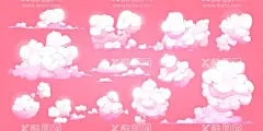 白云背景   - 源文件下载【酷图网】白云背景,白云壁纸,云朵,白云,自然现象,唯美,手绘,卡通,积云,云层,各种形状云