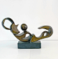 Drago Marin Cherina Bronze Abstract Sculpture image 6