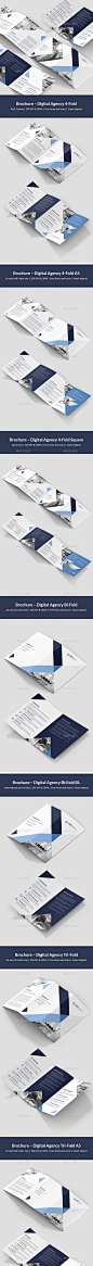 Digital Agency – Brochures Bundle Print Templates 10 in 1 - Corporate Brochures