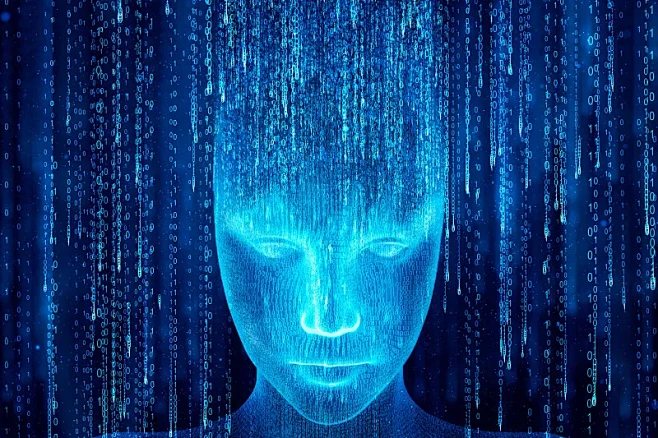 人工智能机器人和二进制图片下载