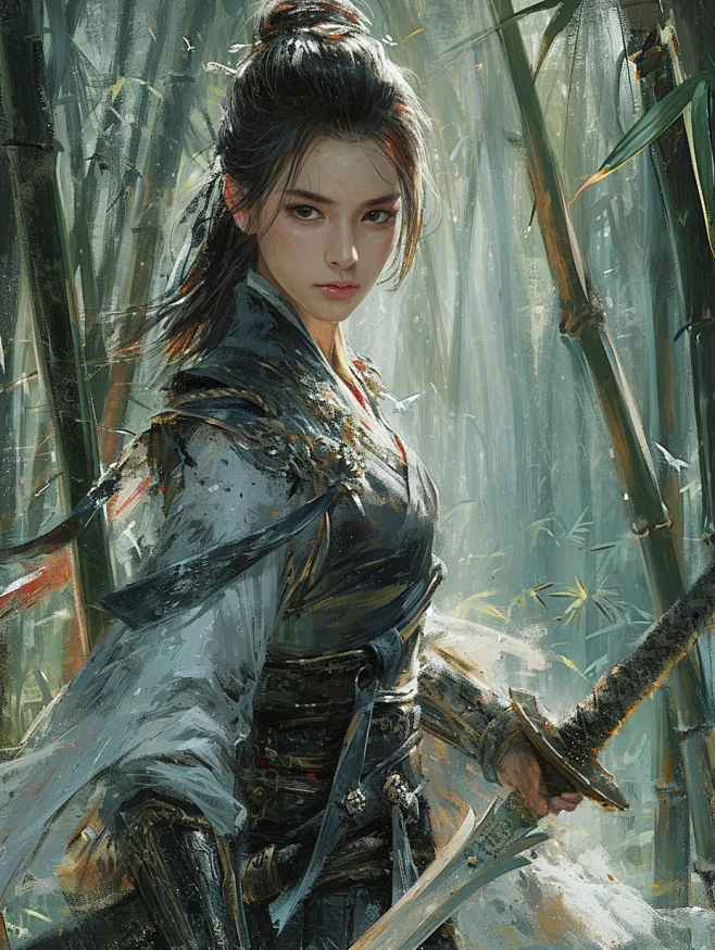 AI国风武侠角色概念设定图集 古风武侠人物服装设计素材 插画临摹-淘宝网-花瓣网