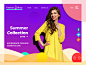 Summer Collection 2018 ux ui website web design slider banner icons social media effect background colors menu logo