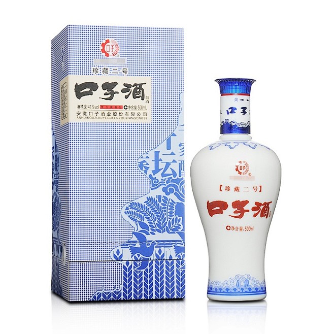 41°口子酒（珍藏二号）500ml_白酒...