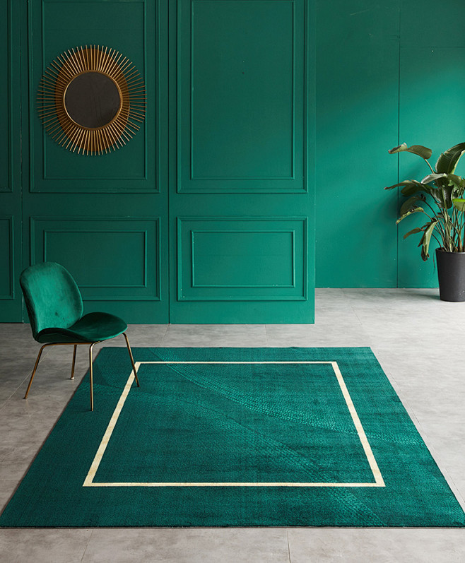 瑞鑫 轻奢几何现代简约地毯客厅茶几垫北欧...