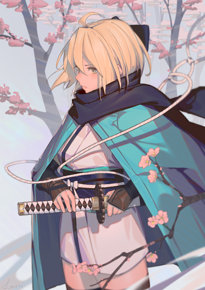 fategrandorder樱saber冲田总司p站淡蓝