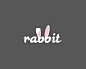 Rabbit字体设计 字体设计 艺术字 兔子 兔耳朵 可爱 卡哇伊 商标设计  图标 图形 标志 logo 国外 外国 国内 品牌 设计 创意 欣赏