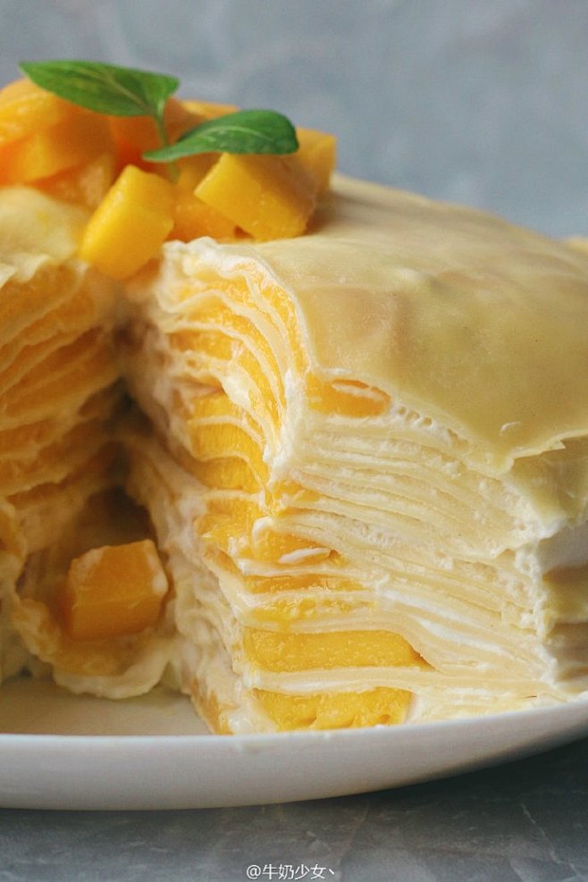 芒果酸奶千层蛋糕