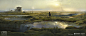 Cordova's Settlement on Bogano, Gabriel Yeganyan : These were some of the concept images I created for Cordova's settlement on the planet Bogano. The core idea was to have just the top bit of the architecture visible on the surface, continuing the theme o