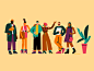 Office life color branding characterdesign vector character design illustration