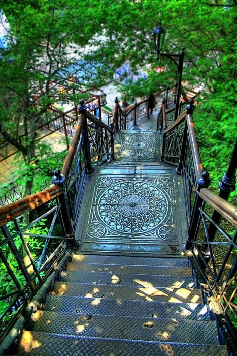 楼梯，蒙马特高地，巴黎