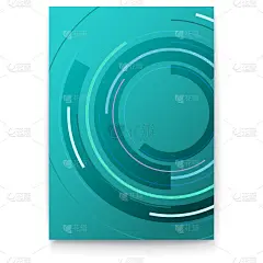 摘要旗帜具有不同的径向图案线。三维向量的海报