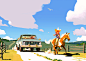 Witches riding a truck and a horse! It’s October so let’s make it Modern witch month! Thank you everyone~~~ please enjoy :D