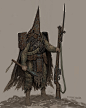 Trench Pilgrim, mike franchina : A holy warrior of the trenches.  Considers it his religious duty to make pilgrimage to the sacred battlefields to fight the heretic legions.  He wears the iron capirote to insulate his mind from the horrors of war.  

I'll