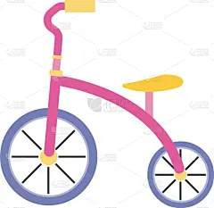 三轮车,粉色,白色背景,儿童,婴儿,男孩,黑色,古老的,小的,复古