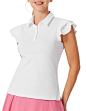 JACK SMITH Womens Golf Polo Shirt Ruffles Sleeveless Moisture Wicking Tennis Shirts Lightweight Athletic Tops