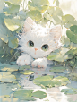 新的AI猫咪插画