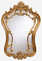 金色花纹镜子高清素材 化妆镜 欧式镜子 精美镜子 镜子边框 免抠png 设计图片 免费下载