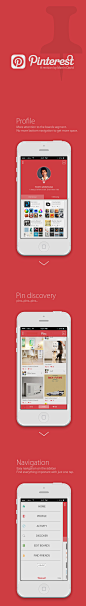 Pinterest App - a revision ! on Behance