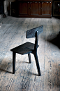 Tray Chair — tierneyhaines2 : Tray Chair, 2012. Ebonized oak. Compact dining chair.