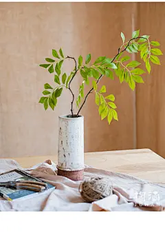 掬涵 紫藤萝枝叶仿真花绿植物垂吊篮插画配材玄关花艺清新高档-tmall.com天猫