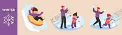 玩雪 【酷图网】滑雪橇,雪橇,亲子,滚雪球,堆雪人,打雪仗,圣诞节,雪人,卡通,儿童,孩子,小孩,寒假,春节,新年,冬天,冬季,冬装,冬天小孩,冬天孩子,冬天小孩素材,可爱,戴帽子,围巾,戴围巾,手套,手绘,插画,插图,图片,矢量,欢乐,玩耍,玩雪,快乐,开心,小孩子,扁平,女孩,男孩,小朋友,海报素材,展板素材,