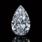 Image of the loose pear-shaped, flawless and colorless Winston Legacy Diamond