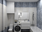 Cosy BATHROOM for Starokievskiy Kvartal : I feel proud to show you this bathroom because it is my totally real design project.The main idea was to bring east notes to this bathroom. It is only 3d visualisation but in reality I plan to change this hanging 