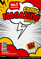 comic book page template design. Magazine cover