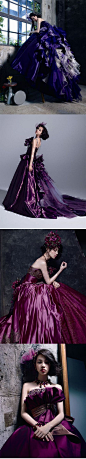 美美的紫色婚纱，kiko演绎的超级美。