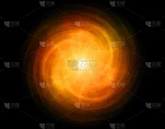 黑色空间背景上的明亮闪光