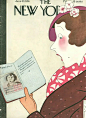 《纽约客》首任艺术总监瑞·埃尔文分别于1936年为杂志绘制的封面