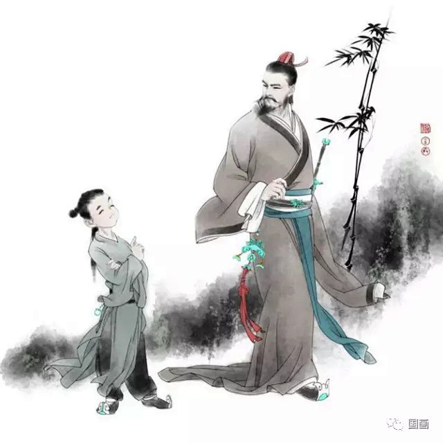 一组很有味道的水墨小画