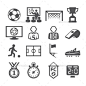 足球图标-杂项图标Soccer Icons - Miscellaneous Icons奖,球,冠军,角落里,杯子,国旗,脚,足球,游戏,目标,图标,净,选手得分,得分,集,鞋,足球,足球,足球场上,运动,秒表,策略,象征,战术,团队,奖杯,矢量,胜利,吹口哨 award, ball, championship, corner, cup, flag, foot, football, game, goal, icon, net, player, score, scoring, set, shoes, socc