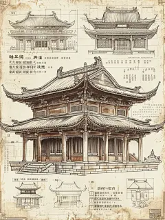 古建构造图解|古建筑的上分_屋顶 : 它不仅是在建筑最上面起围护结构的作用，而且屋顶形式、屋脊做法和装饰物，以及采用的屋面材料等，都能反映出 ...