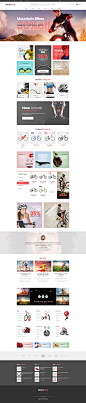 Biker Shop - premium PSD template#电商首页##自行车#