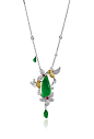 A JADEITE AND DIAMOND PENDANT:
